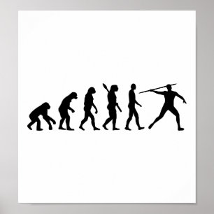 Javelin thrower evolution poster