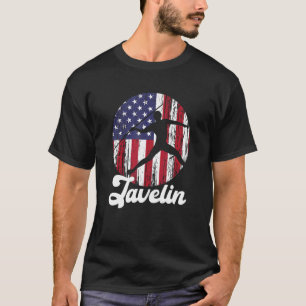 Javelin Thrower US Flag  Track & Field  Javelin Th T-Shirt