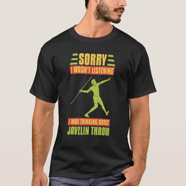 Javelin Throwing Track And Field Spear Thrower Tra T-Shirt (Front)