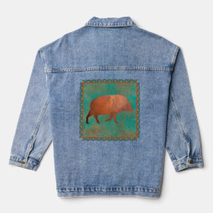 Javelina sud-ouest en cuivre et couleurs Turquoise