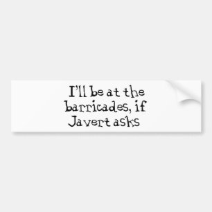 Javert Les Miserables Bumper Sticker