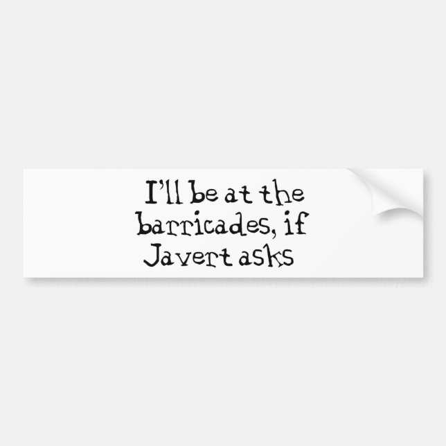 Javert Les Miserables Bumper Sticker (Front)