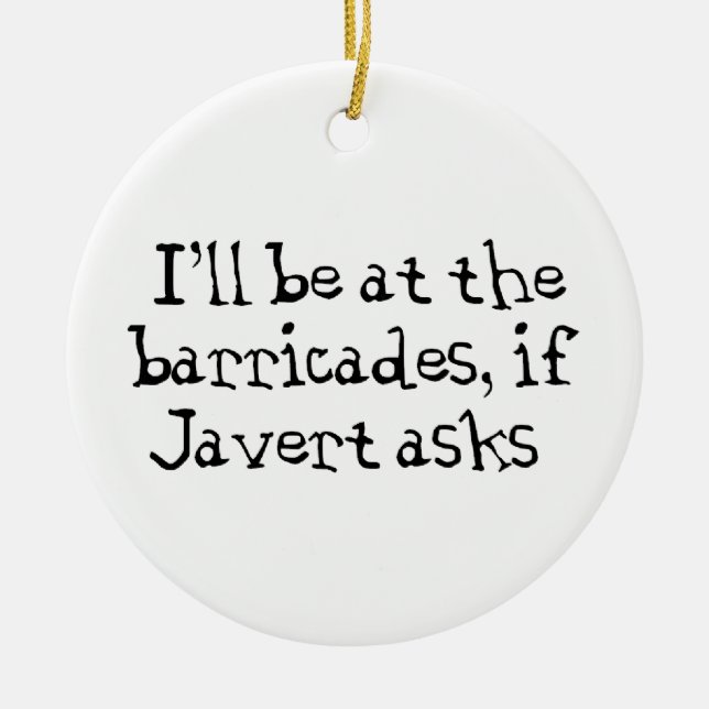 Javert Les Miserables Ceramic Ornament (Front)