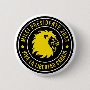 Javier Milei Presidente Argentina 2023 Button Pin
