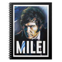 Javier Milei Presidential Poster Notebook
