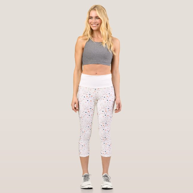 Jaw Breaker Colourful Candy  Capri Leggings (Front)