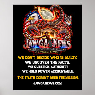 JAW GA News Truth, Justice & Accountability Poster