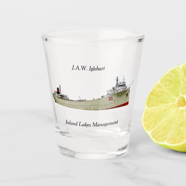 JAW Iglehart shot glass (Front)