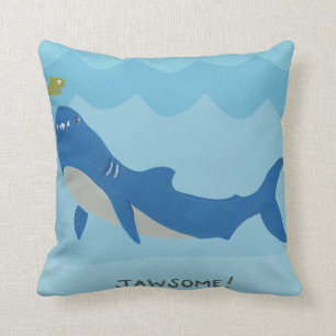 Jawesome Shark Throw Pillow