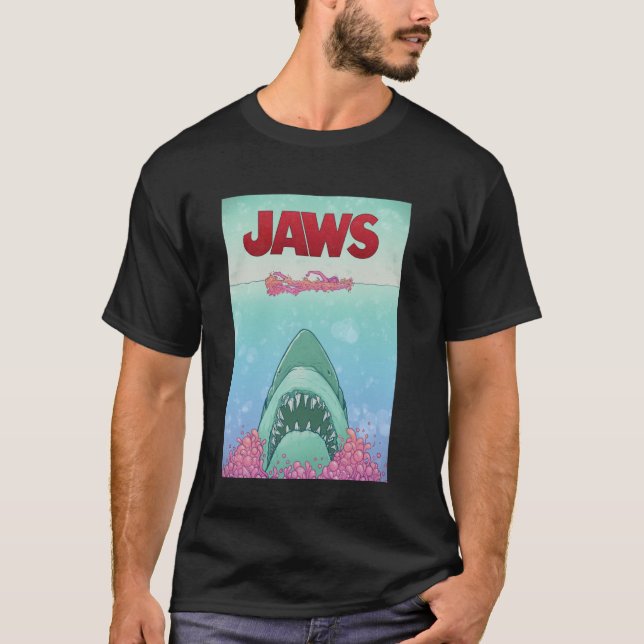 Jaws 50th Anniversary Poster Bubble Bath Front & B T-Shirt (Front)