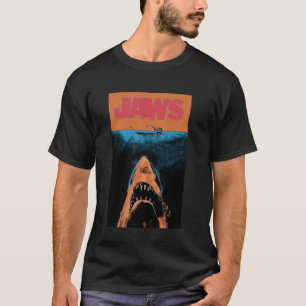 Jaws 50th Anniversary Poster Orange Contrast 2-Sid T-Shirt