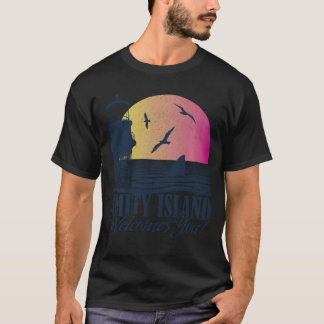 Jaws Amity Island Welcomes You Sunset family T-Shirt
