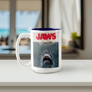 Jaws Vintage Theatrical Art Two-Tone Coffee Mug