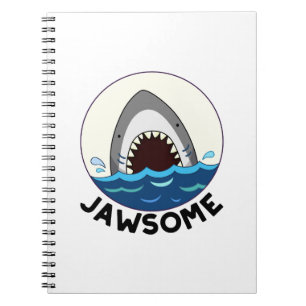Jawsome Funny Shark Teeth Pun Notebook