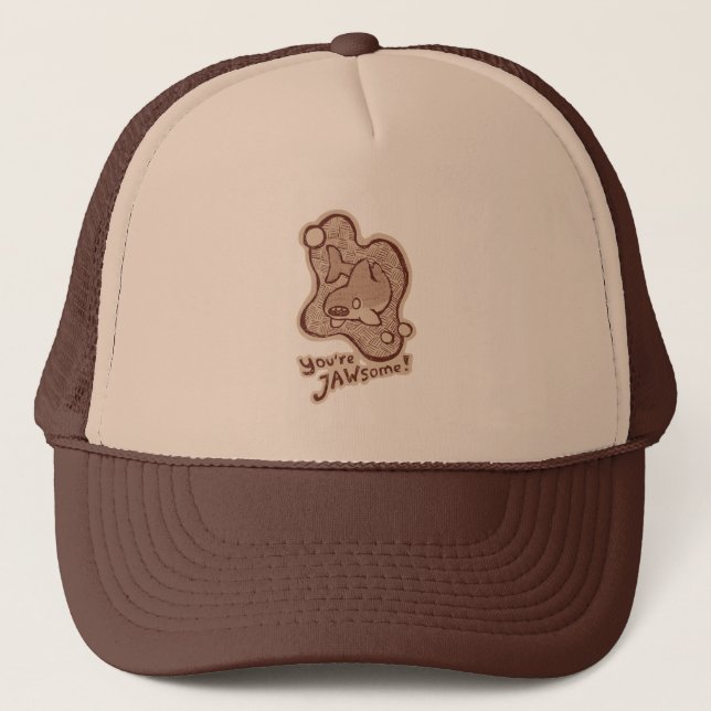 Jawsome, shark trucker hat (Front)