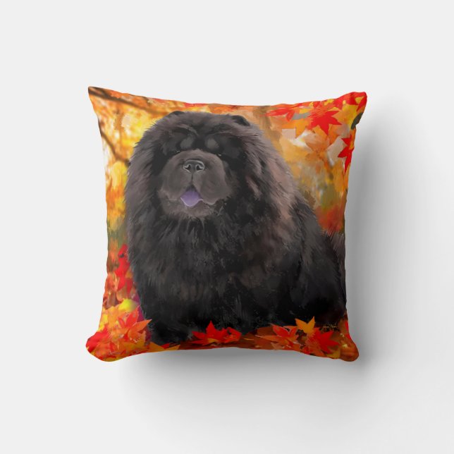 JAX chow - choose size/style Throw Pillow (Front)