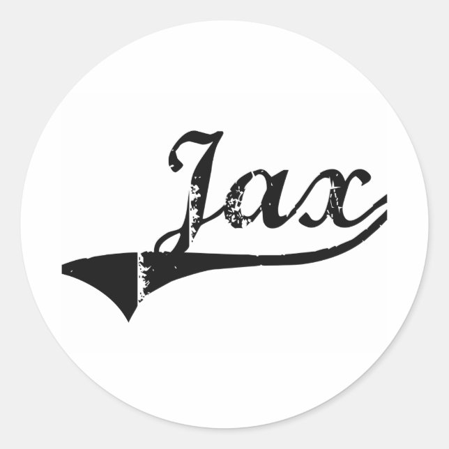 Jax Classic Style Name Classic Round Sticker (Front)