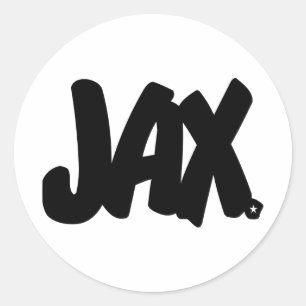 JAX Letters Classic Round Sticker