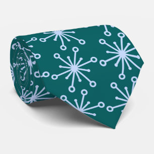 Jax Snowflake Foulard Teal Two-sided Tie