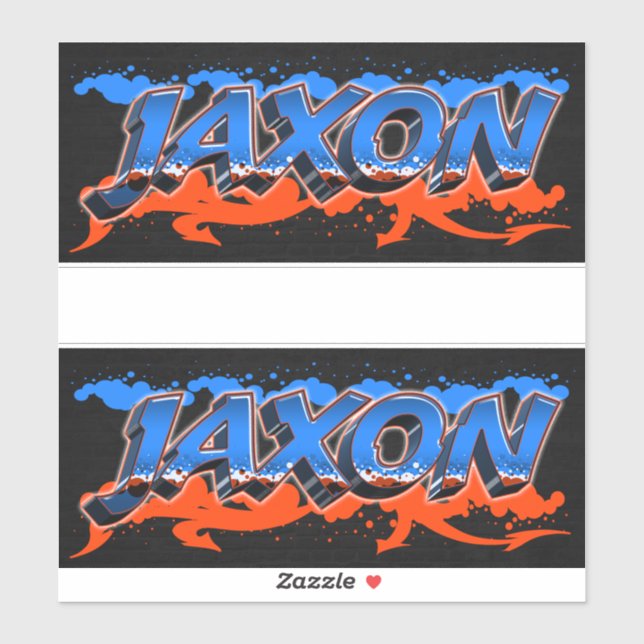 Jaxon First Name Graffiti Sticker (Sheet)