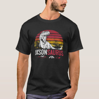 Jaxson Saurus Funny Personalized Dinosaur T Rex Na T-Shirt