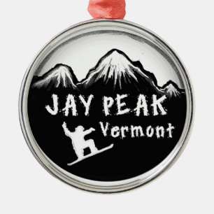 Jay Peak Vermont artistic skier Metal Ornament