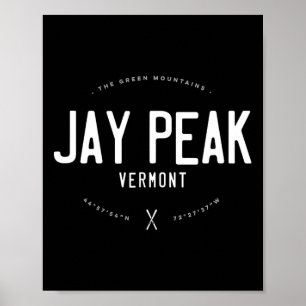 Jay Peak Vermont Graphic Distressed Vintage Ski Poster
