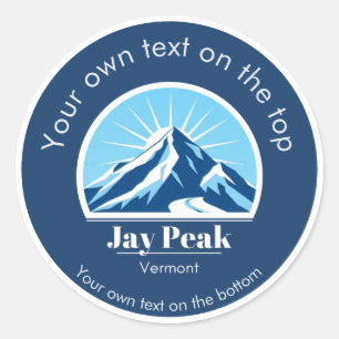 Jay Peak Vermont USA ski resort vacation  Classic Round Sticker