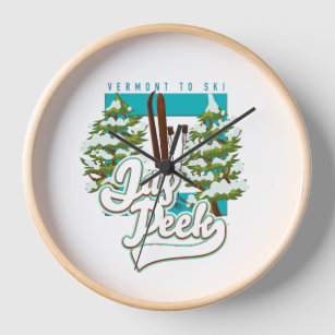 Jay Peek Vermont ski logo Clock