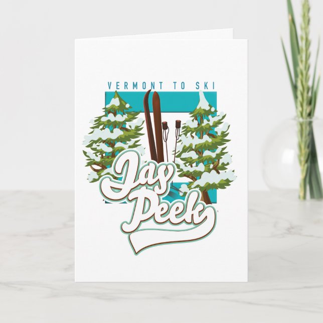 Jay Peek Vermont ski logo Holiday Card (Front)