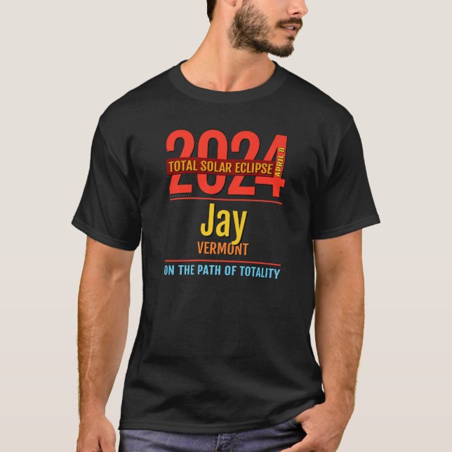 Jay Vermont VT Total Solar Eclipse 2024  4  Premiu T-Shirt (Front)