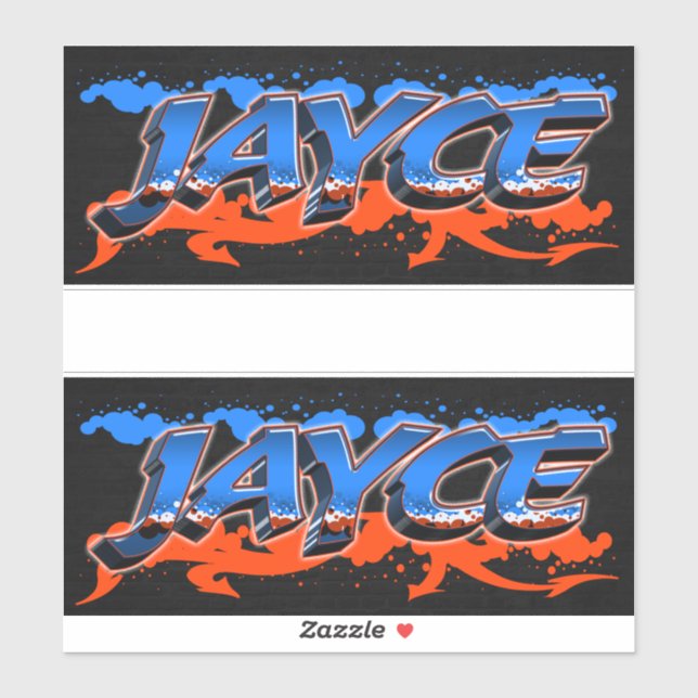 Jayce First Name Graffiti Sticker (Sheet)
