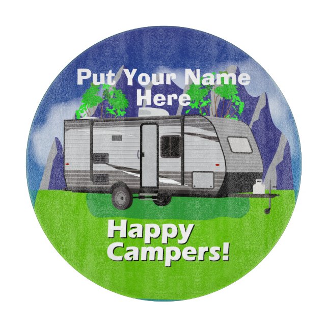 Jayco Jayflight Happy Campers Design Cutting Board (Front)