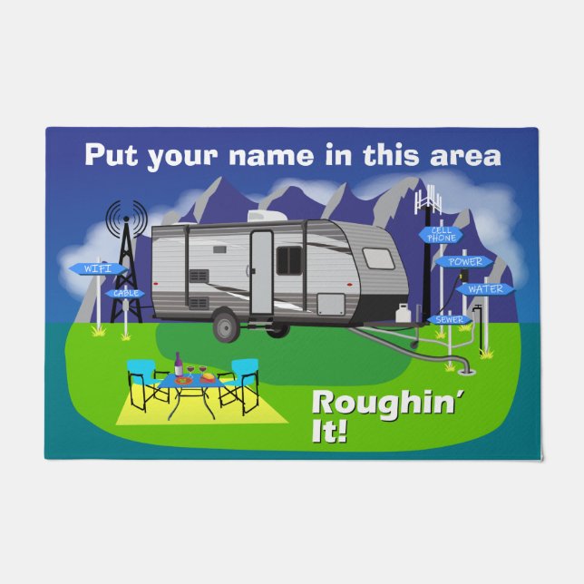 Jayco Jayflight Travel Trailer Design Roughin' It Doormat (Front)