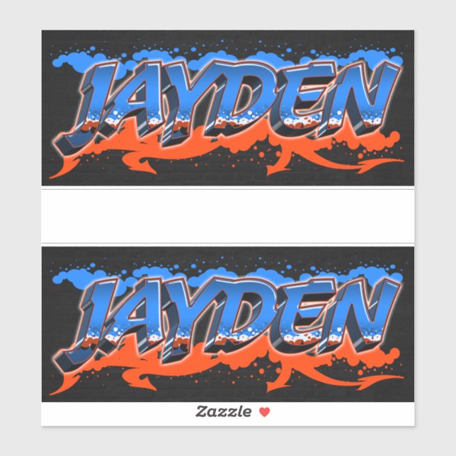 Jayden First Name Graffiti Sticker (Sheet)