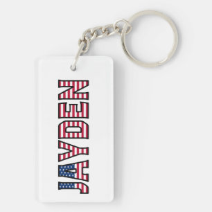 Jayden Name Vorname USA Flagge Anhänger Schlüssel Keychain