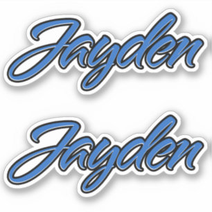 Jayden Nom Blue Autocollant Sticker Stickerset