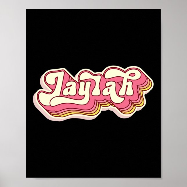 Jaylah Name Personalized First Name Surname  Poster (Front)