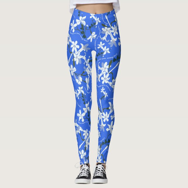 JAZMIN FOCUS DARK CERULEAN LEGGINGS (Front)