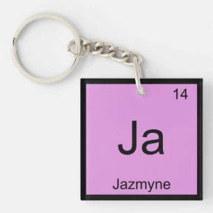 Jazmyne  Name Chemistry Element Periodic Table Keychain
