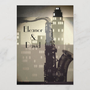 Jazz Age Art déco invitations personnalisées de ma