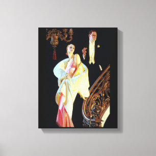 Jazz Age Couple toile étirée