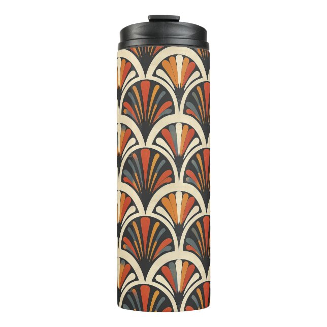 Jazz Age Glam Repeat Pattern Thermal Tumbler (Front)