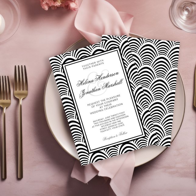 Jazz Age Roaring Twenties Art Deco Wedding Invitation (Creator Uploaded)