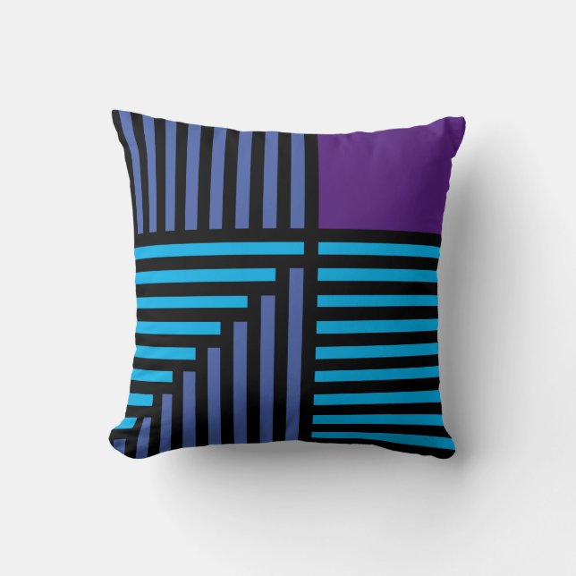 ''Jazz Age & the Purple Night''t'' Throw Pillow (Front)