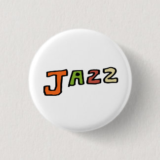 Jazz as a Hand-Drawn Letter 1 Inch Round Button