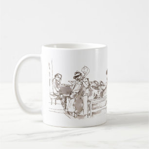 Jazz band art coffee mug