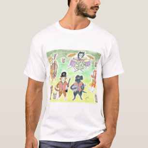 Jazz-band de chats de T-shirt d'hommage d'escroc