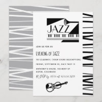 Jazz Blues Theme Party invitation