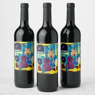 Jazz Blues Wine Label